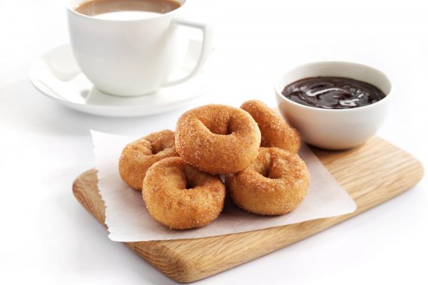 Sugar & cinnamon coated doughnuts